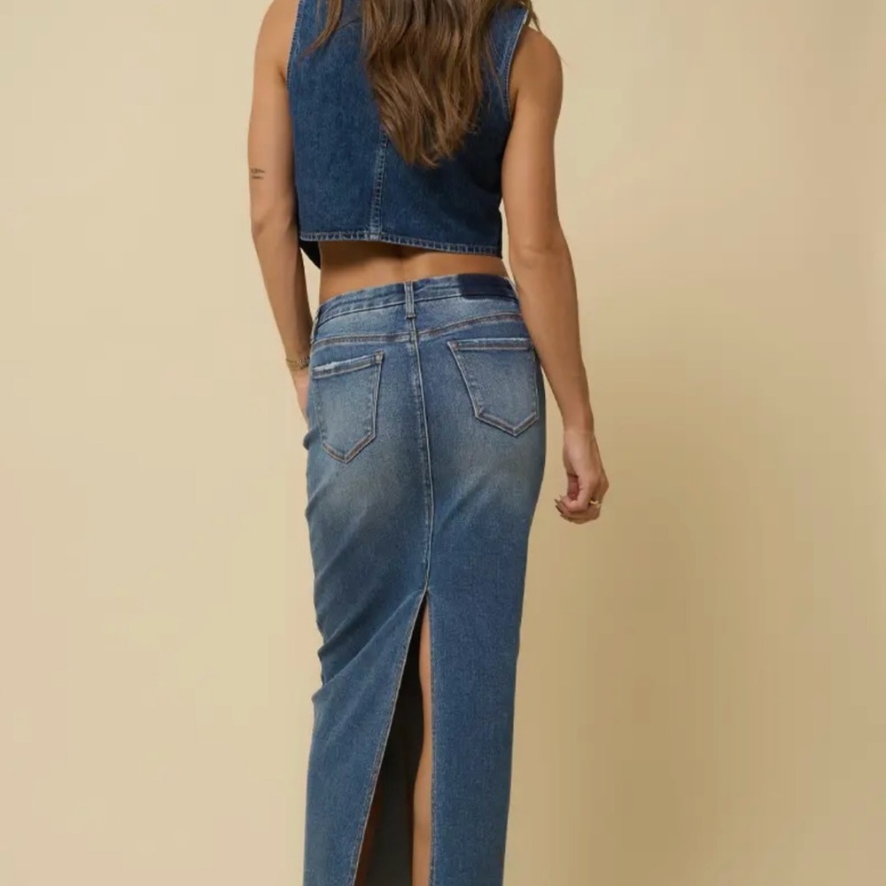 Super long maxi jeans skirt - Picture 6 of 8